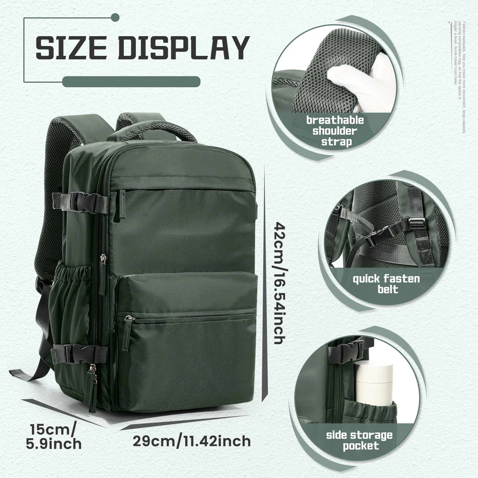 Air Vacuum Compression Backpack Business Laptop Backpack, Large Capacity Anti Theft Vacuum Travel Backpack for Women Men, Hiking
