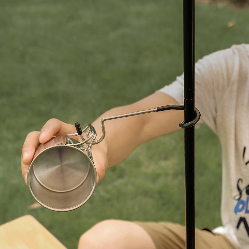 في الهواء الطلق عمود الخيمة حامل مصباح هوك شجرة فرع السنانير فانوس الصيد شماعات الفولاذ المقاوم للصدأ التخييم المحمولة التخييم الملحقات