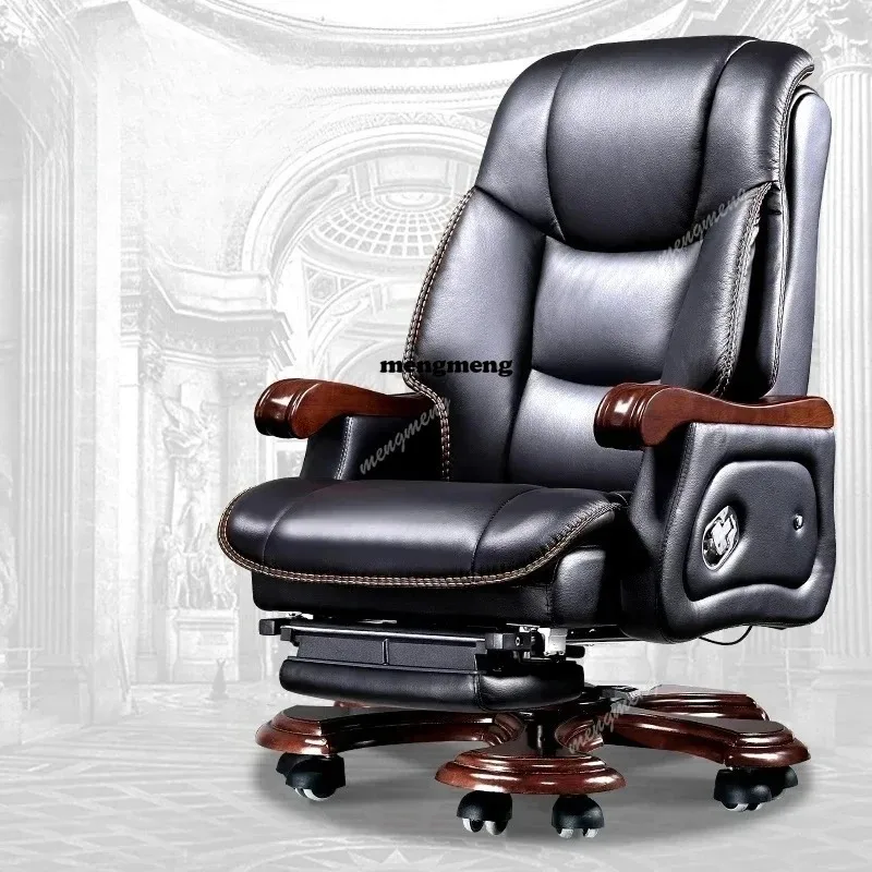 

F150 Leather Wheel Office Chair Support Design Relax Modern Massage Chair Chaise Mobile Comfy Luxury Silla Oficina Office Furnit