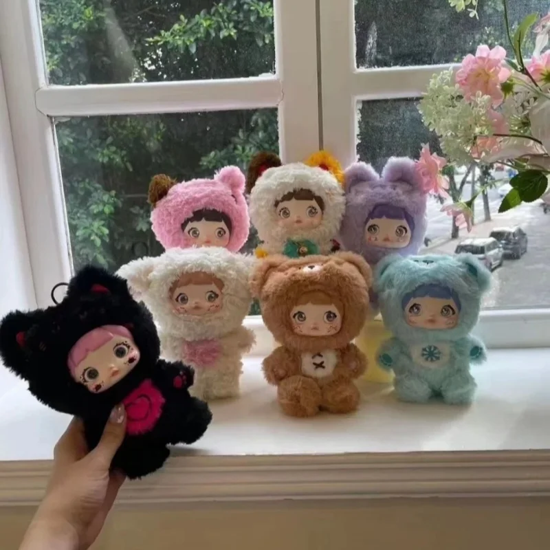 Autentyczna seria Nommi Cute Never Close, pluszowa figurka w niespodziance, ręcznie robiona, modna lalka, ozdoba, prezent urodzinowy dla dziewczynek i dzieci, dekoracja.