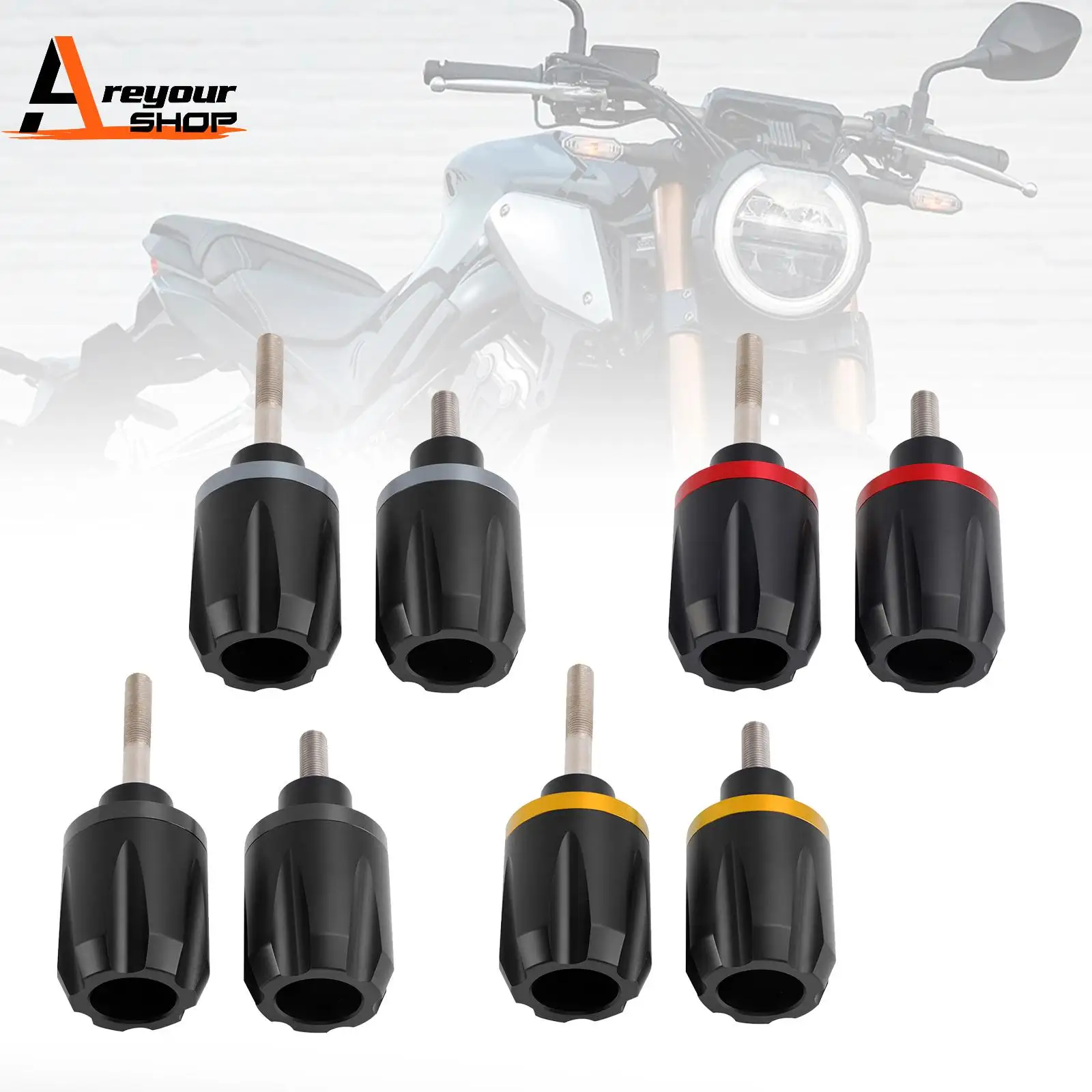 

Aluminum Frame Crash Slider Protection Gold for Honda Cb650R Cb 650 R 2019-2020 Black