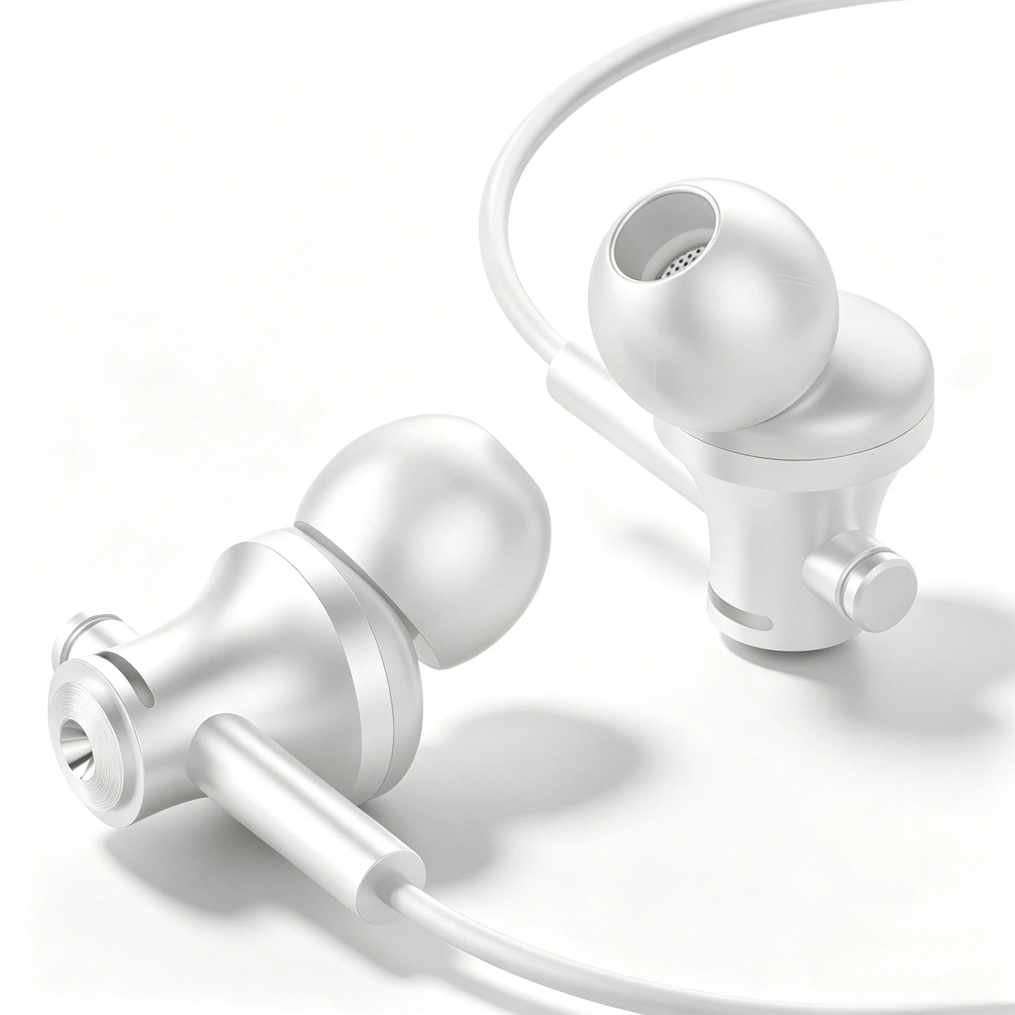 Type-C to 3.5mm Wired In-ear Earphones Portable Dolby Stereo Audio Noise Isolation Headphones Built-in Mic for Gaming Music