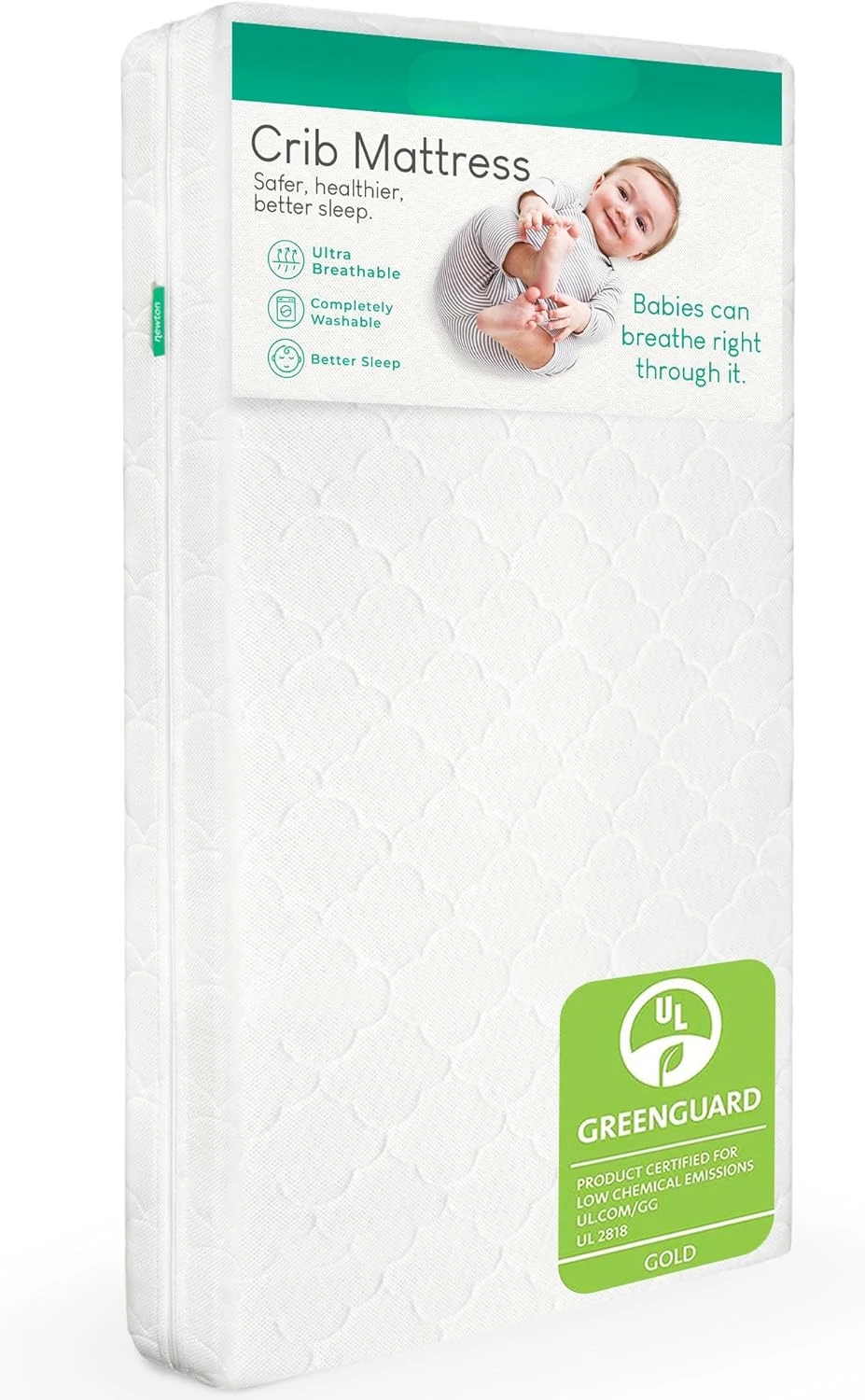 Baby Crib Mattress and Toddler Bed - Ultra-Breathable Proven to Reduce Suffocation Risk, 100% Washable, 2-Stage