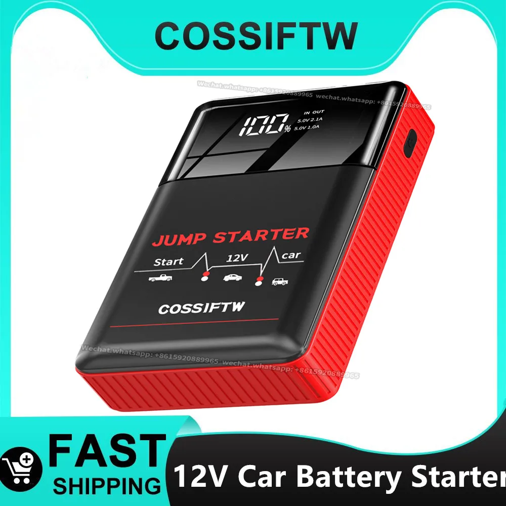 

COSSIFTW 1000A Jump Starter Mobile charge LED lighting 8000 mAh Car Power Bank Portable For Emergency Booster Starting Device