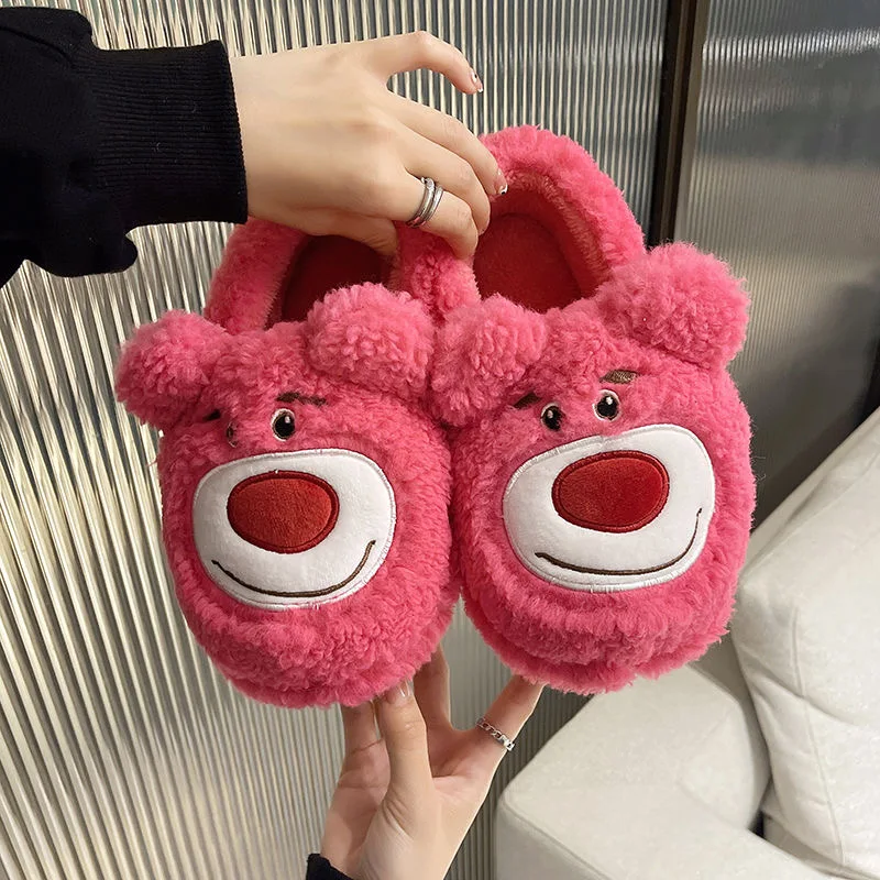 

Dormitory Girls' Winter Cotton Slippers Cute Lots-o '- Huggin' Bear Stay Warm at Home Students Wear Hairy Cotton Shoes Outside