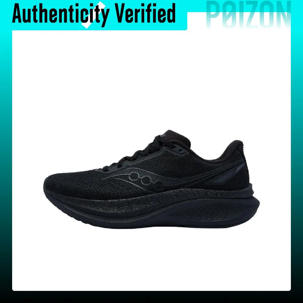 Saucony TIDE Wave 4 Breathable Rebound Physical Fitness Test & Exam Running Shoes Unisex Black S28279-3