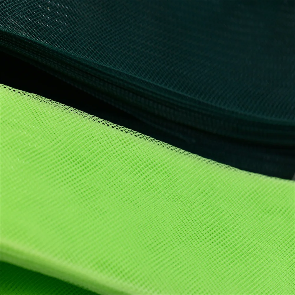 green series Soft  hard Crinoline for wedding dress horsehair braid Polyester Mesh Fabric  crinolina clothing accessories