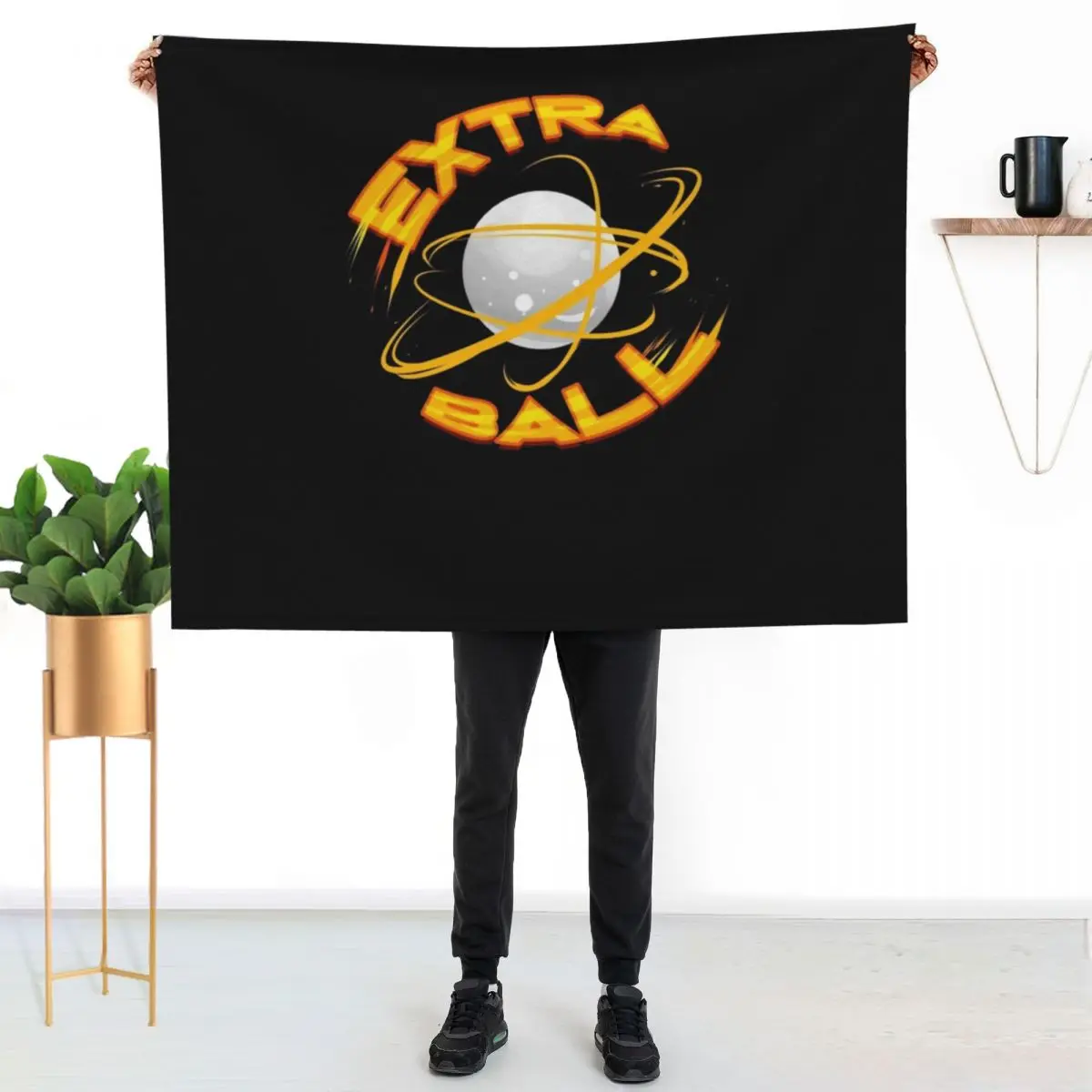 Pinball Machine Funny Retro Extra Ball Arcade Gift Throw Blanket Plaid Fashion Sofas Luxury Soft Plush Plaid wednesday Blankets