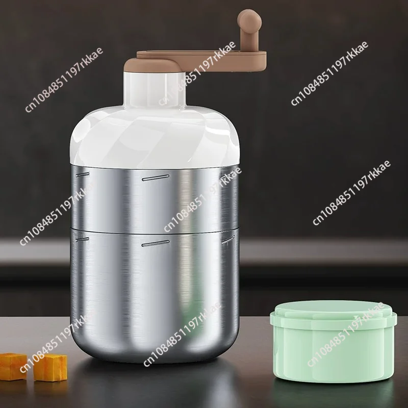 304 Stainless Steel Hand Operated Shaved Ice Household  Ice Crusher Manual DIY Sand Ice Machine
