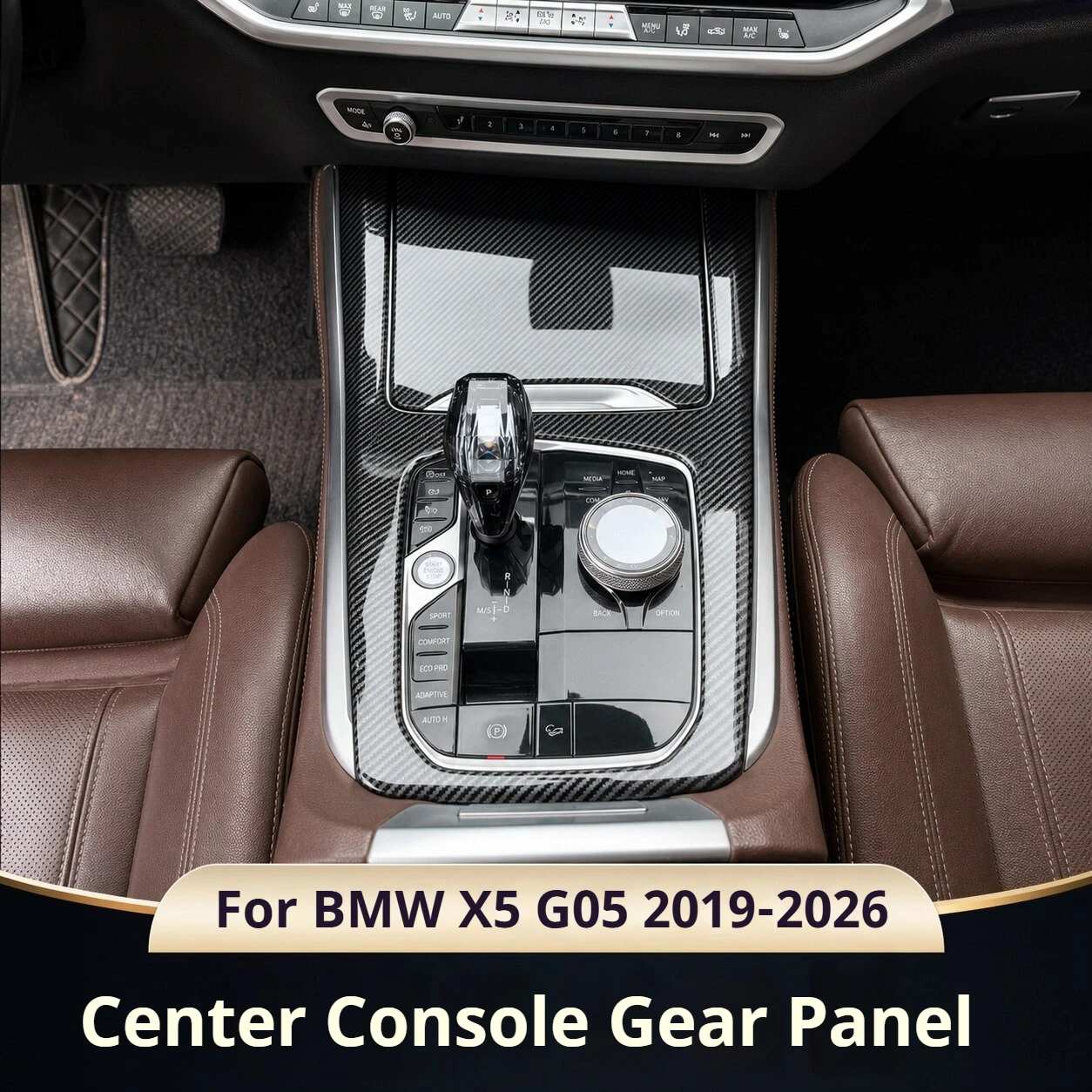 For BMW X5 X7 G05 G07 2019-2026 Car ABS carbon fiber dashboard instrument panel gearshift window panel decorative sticker