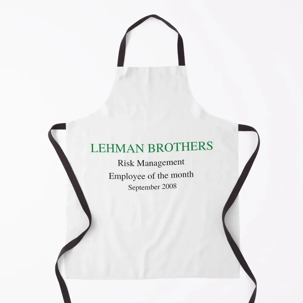 LEHMAN BROTHERS Apron Women's Dresses Professional Barber For Man Haircut Kitchen Front Apron