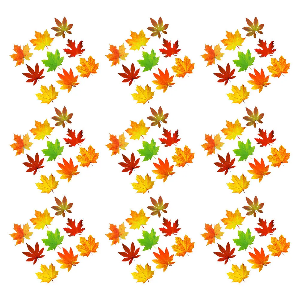 

270pcs Decorative Maple Fall Artificial Leaf Cutouts For Bulletin Board Thanksgiving Table Scatter Harvest Decoration Autumn