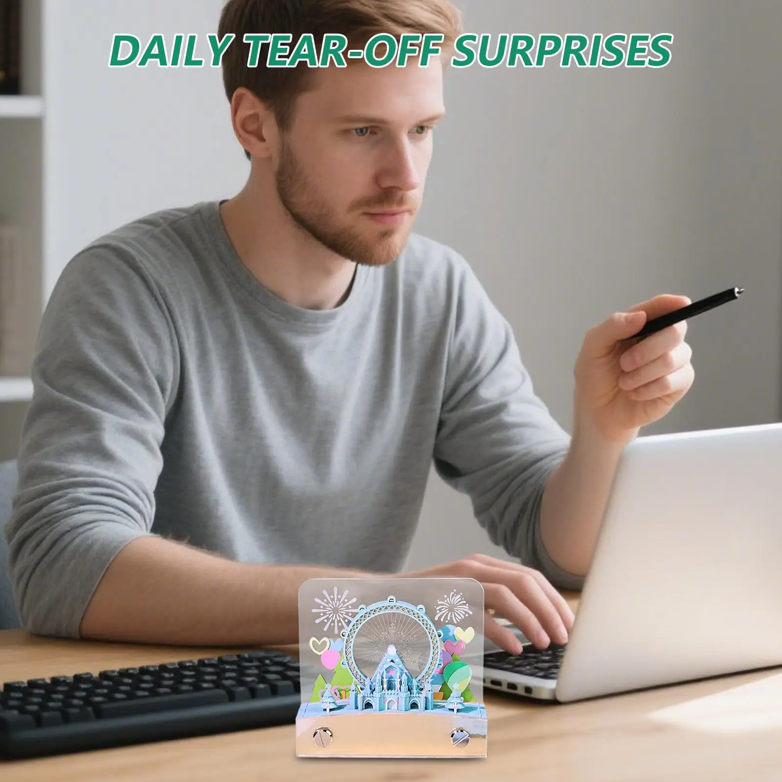 ثلاثية الأبعاد التقويم دُولابٌ دَوّار ورقة النحت التقويم المسيل للدموع ساعة ملاحظات لاصقة للعمل جدول التخطيط منظمة المدرسة