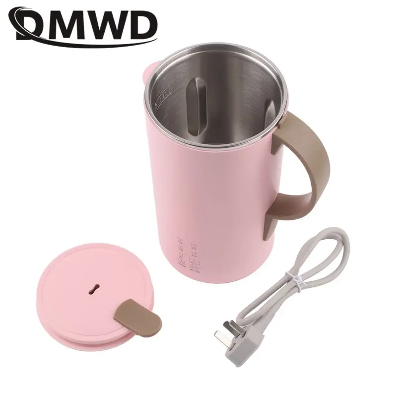 DMWD Household Soymilk Machine 600ML Fruit Juicer Automatic Vegetable Extractor Food Blender Filter Free Soup Pot Tea Maker 220V