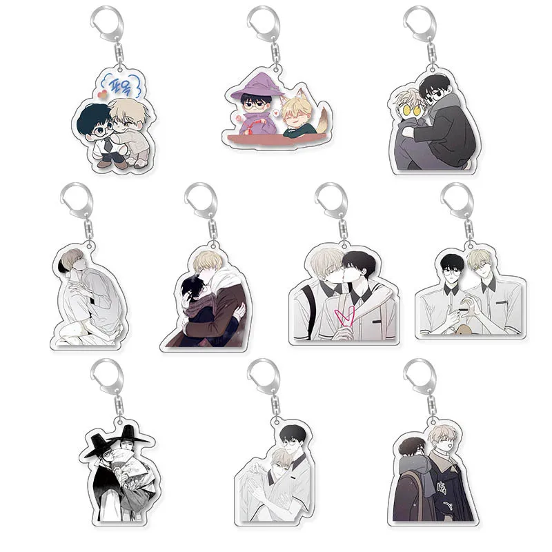 

Anime Korean BL Manwha Checkmate 6CM Keychain Acrylic Figure Li Xiuxian Zheng Encheng Key Chain Key Ring Bag Pendant Ornament