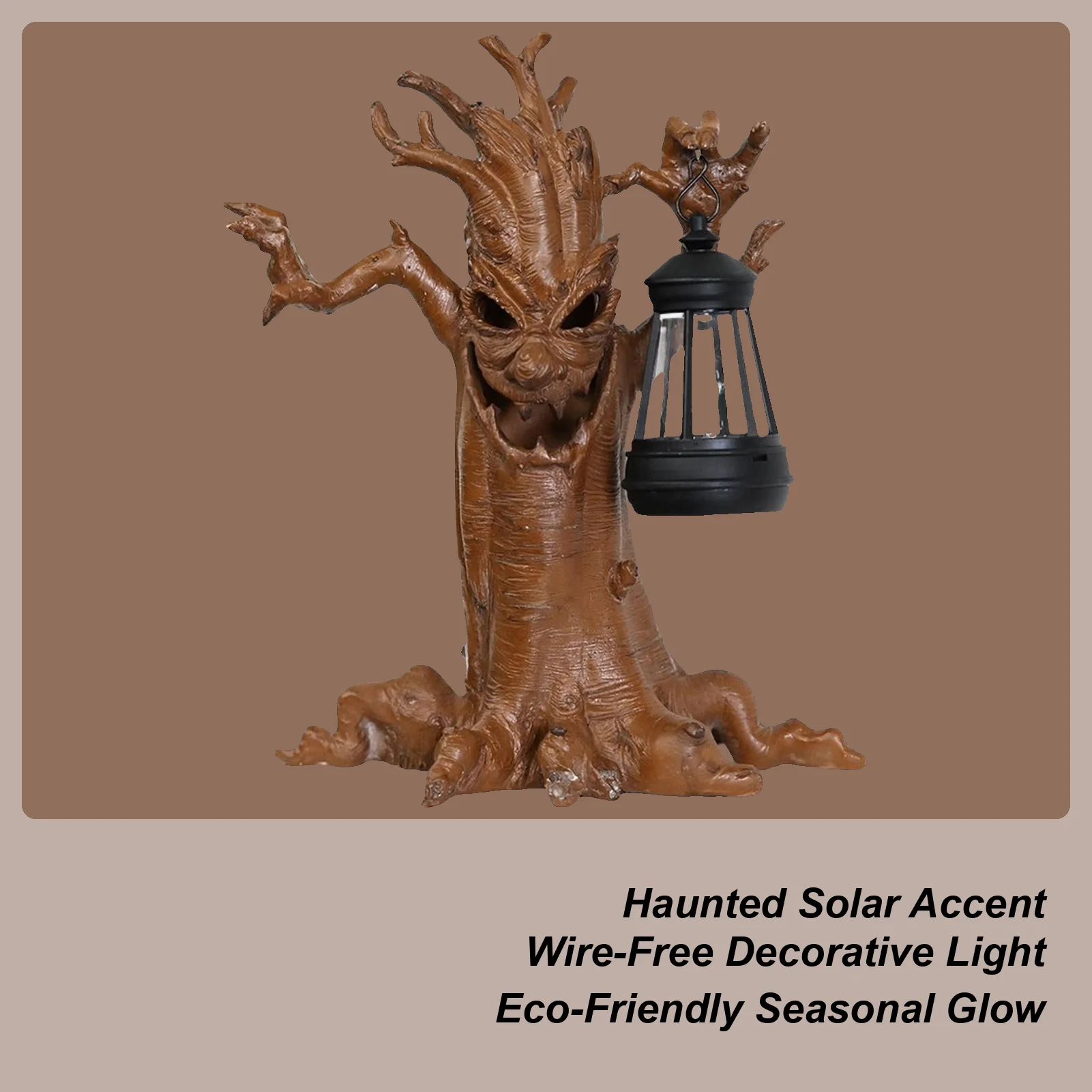 

Статуи деревьев на Хэллоуин, жуткая статуя дерева с солнечным фонарем, украшения на Хэллоуин для уличного крыльца, лужайки, сада, патио, дорожки