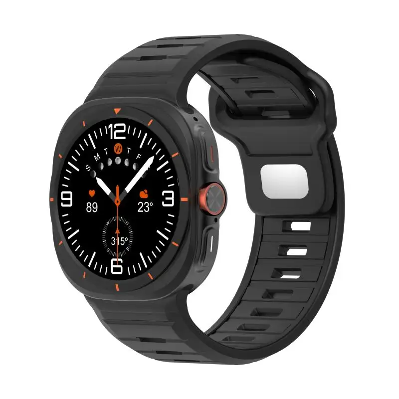 Sportliches Silikonarmband für Samsung Galaxy Watch Ultra2 2026, weiches zweifarbiges Band für Samsung Galaxy 7 Ultra 47mm, nahtloses Uhrenarmband – Detail 16