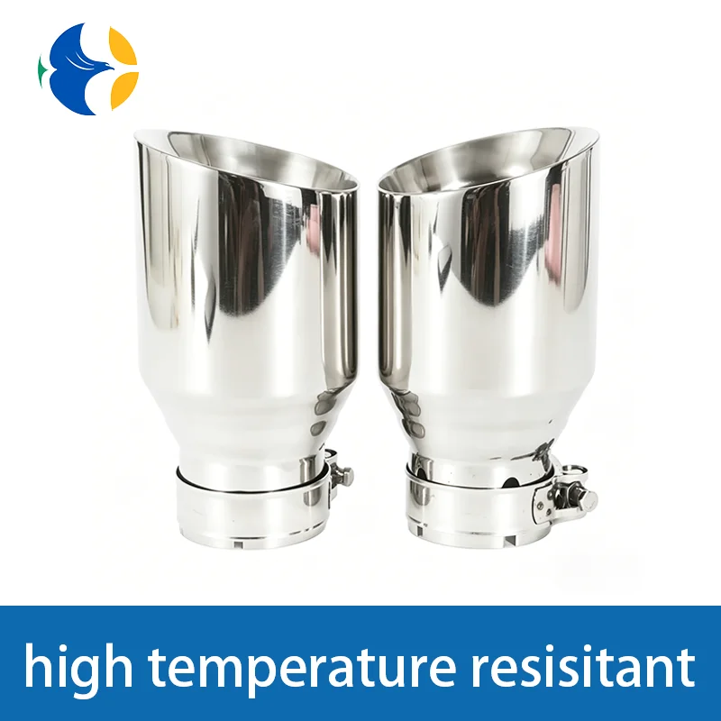 1 Piece Top Quality 304 Stainless Steel Universal Exhaust System End Chrome Pipe+Car Exhaust Tip