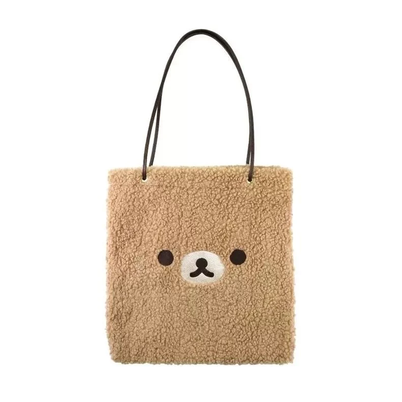 Rilakkuma Korilakkuma Plush Shoulder Bag Anime Bear Kawaii Cute Tote Bags for Women Ladies