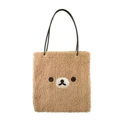 Rilakkuma Korilakkuma Plush Shoulder Bag Anime Bear Kawaii Cute Tote Bags for Women Ladies