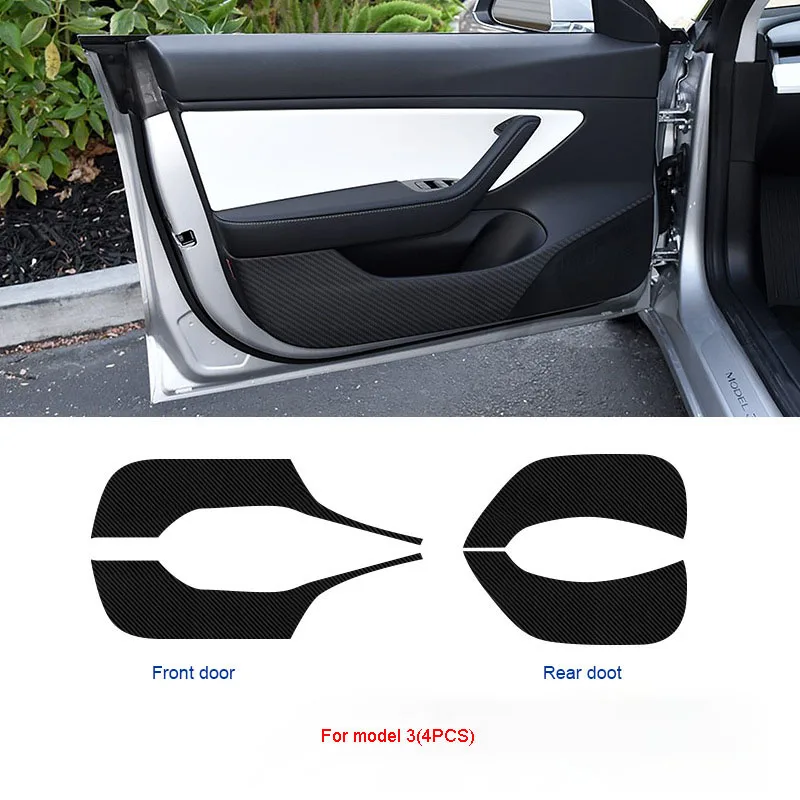 Car Door Anti-Kick Pad For Tesla Model 3 /S/X Car Door Protection Film Sticker Interior Modified Accessories Decoration