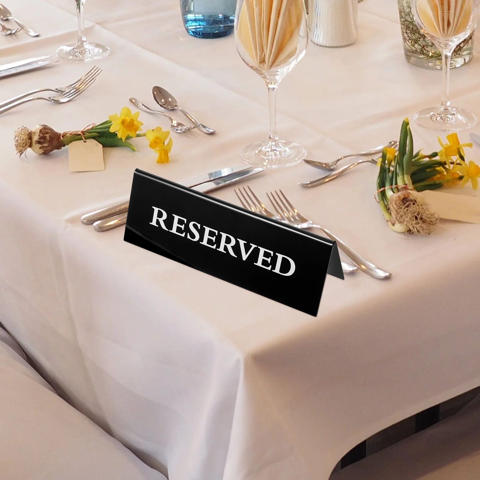 

4pcs Acrylic Reserved Table Sign Seat For Wedding Party Restaurant Use Decorative Table Setting Accessory