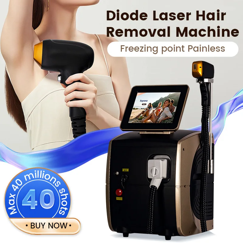 Hot Sale Laser hair Removal Epilator 3000W Ice Platinum Laser 755 808 1064 Diode Hair Removal Painless 808nm Machine