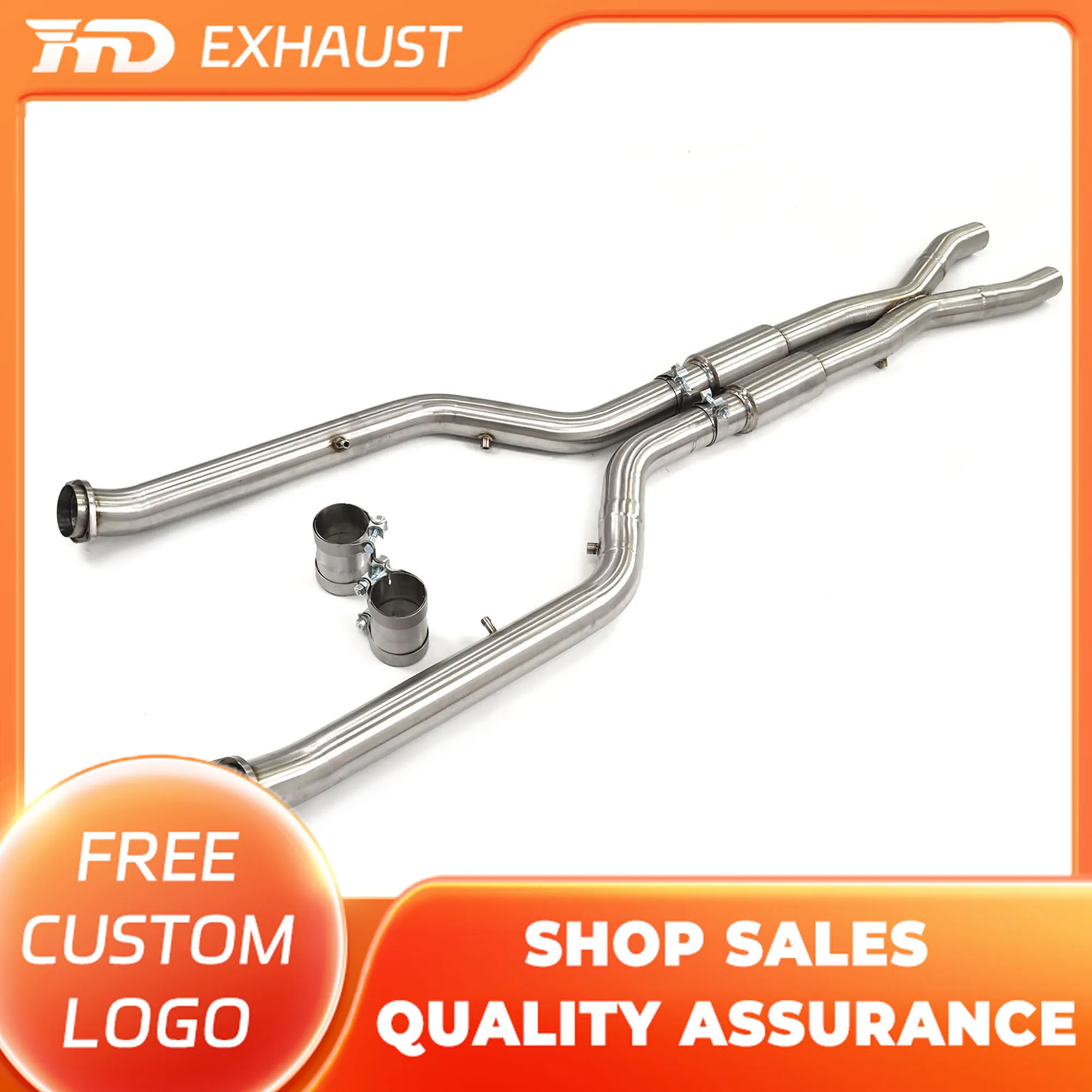

HMD High Precision Machining Straight Through Resonant Tube For 2025 BMW M5 G90 4.4T Stainless Steel Exhaust System With OPF