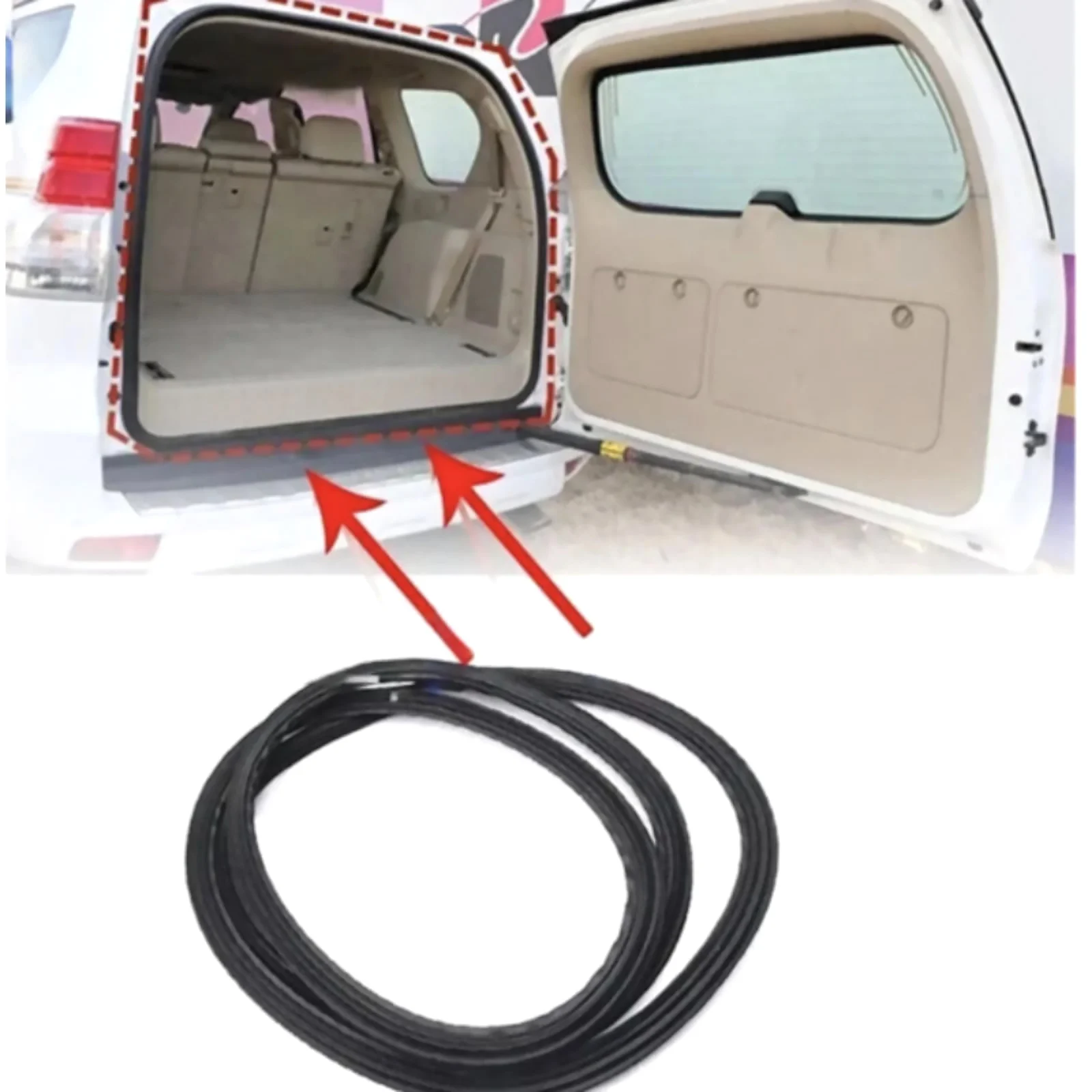 1x-67881-60111-vehicle-rubber-back-door-weatherstrip-seal-for-lexus-lx470-1998-2007-47l-v8-car-auto-exterior-replacement-parts