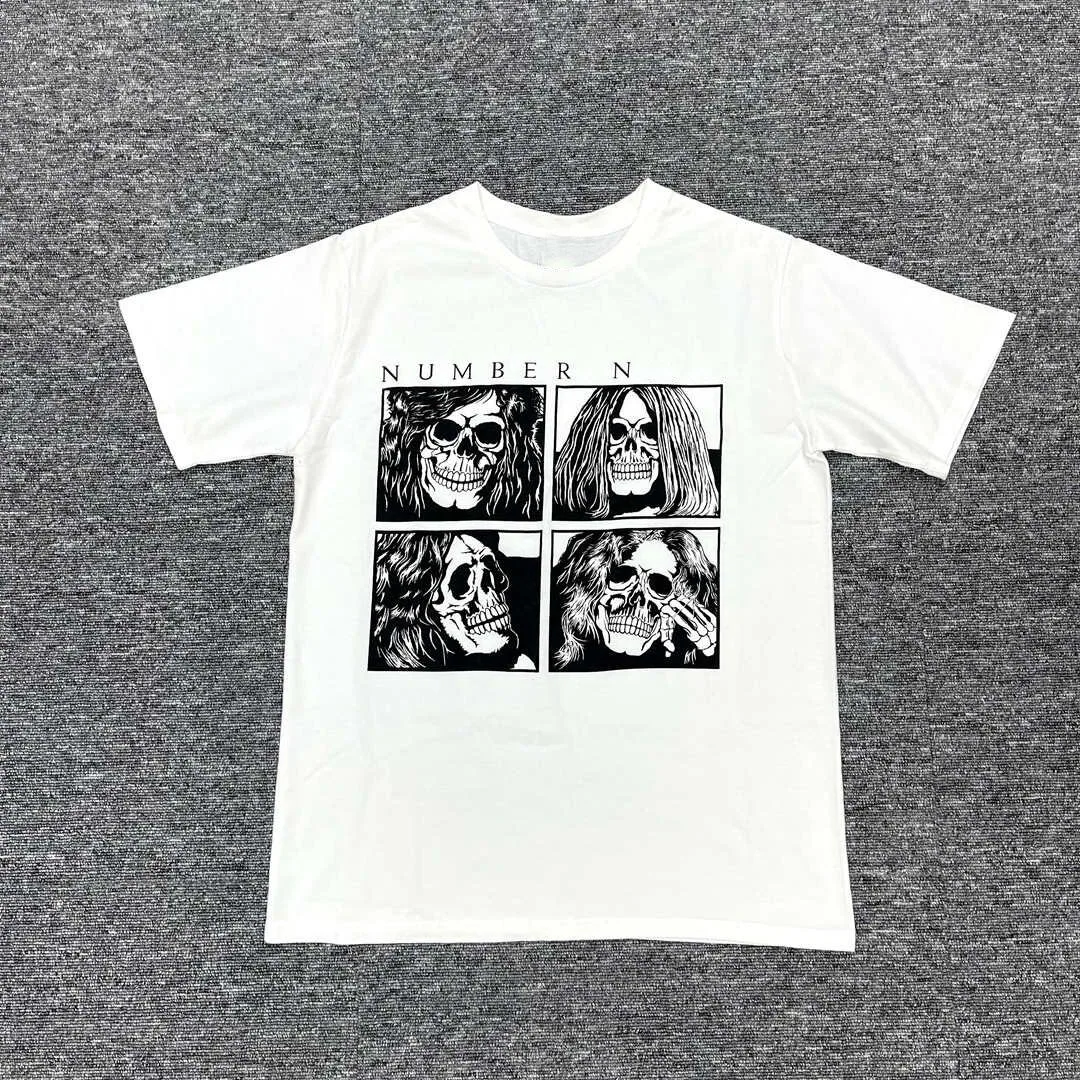 KK11 N9 Number Nine Airship Short Sleeved T-shirt Vintage Same Style Tees