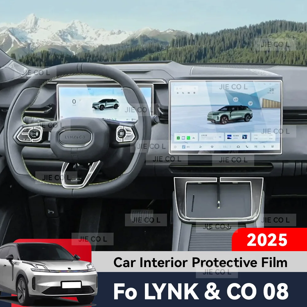 

For LYNK & CO 08 2025 Car interior Protection Central Control Screen Transparent TPU Navigation Anti Scratch GPS Film