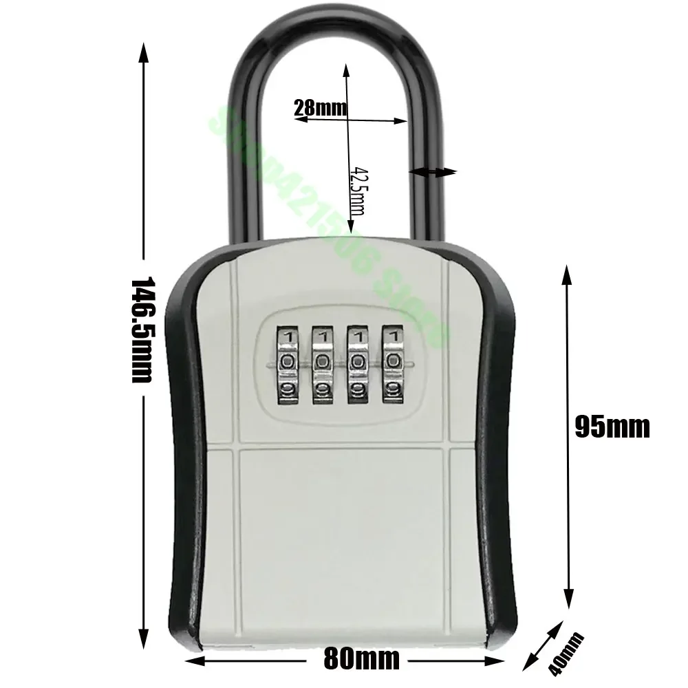 Caja de Seguridad con contraseña de Metal para exteriores, caja de bloqueo de llave, caja de código de llave de decoración, caja de bloqueo de