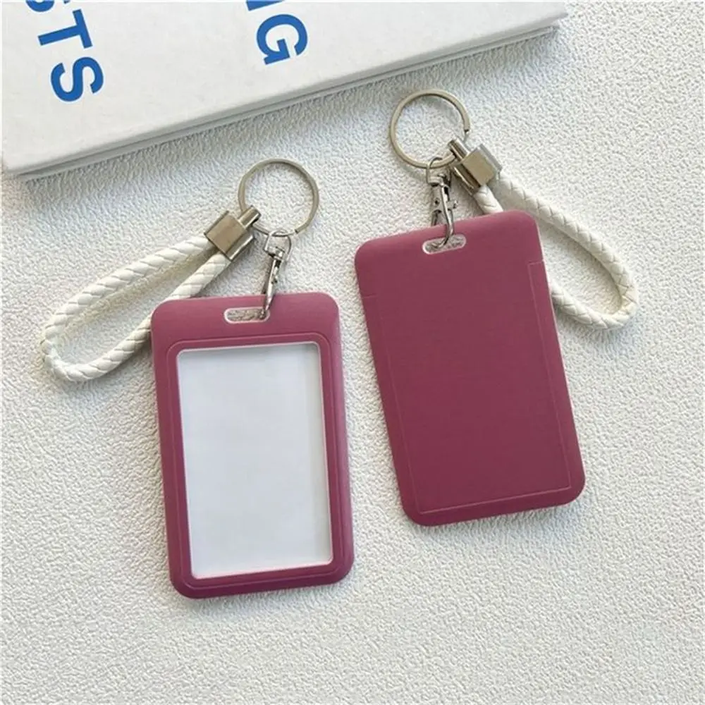 School Supplies Student Business Key Chain Work Card Keyring ID Card Holders Bus Card Cover ID Card Protective Badge Holders