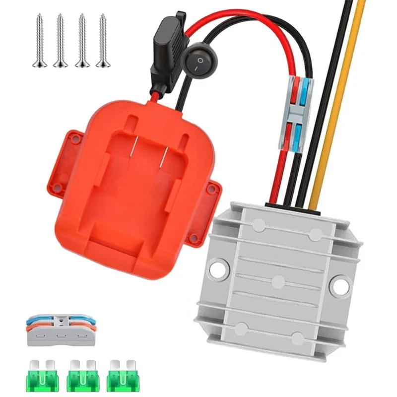 2026 New 20V-12V Step-Down Converter For BLACK+DECKER 20V Battery Power Wheel Battery Adapter 10A 120W Inverter Buck Converter