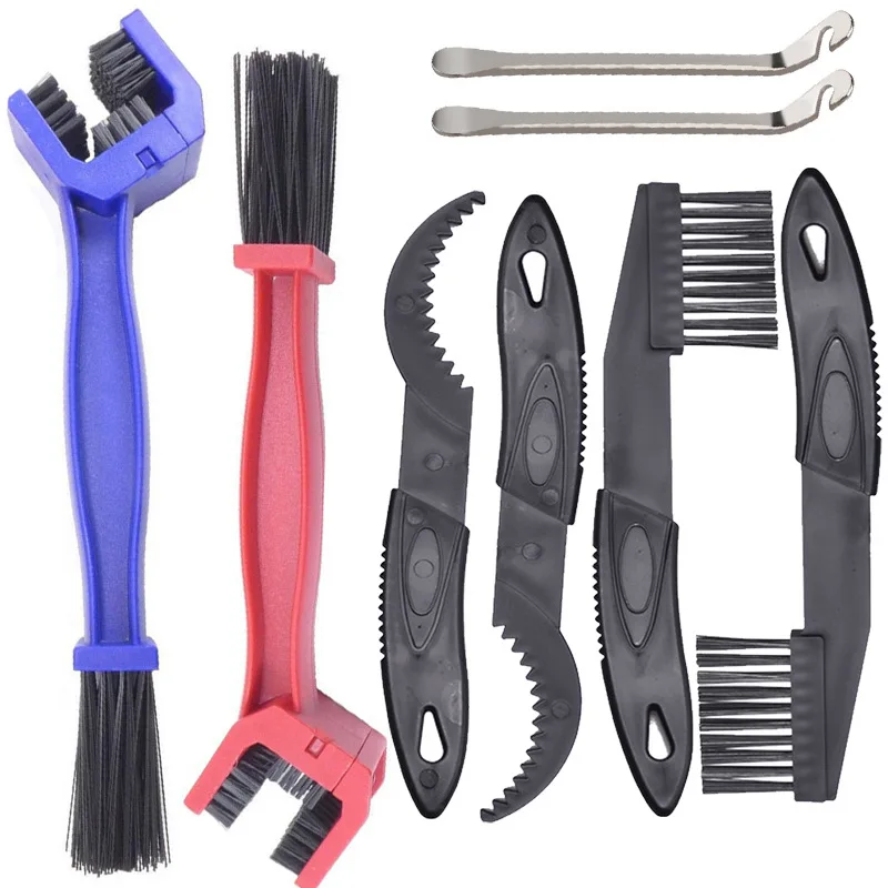 Bike Cleaning Kit Large Bristle Brush Clean Brush On Three Sides Bike Flywheel Chain Brush Tool G1137