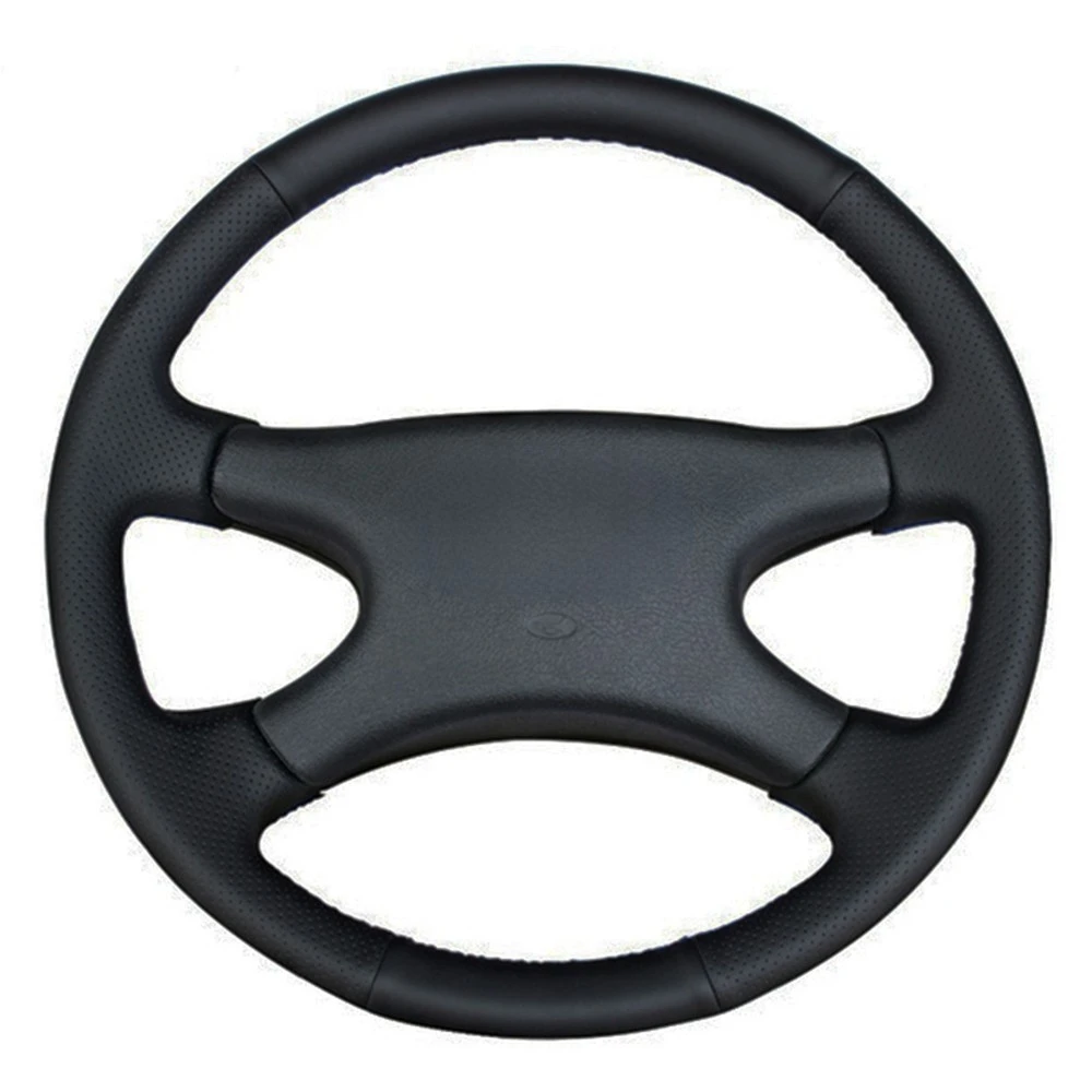 Car Steering Wheel Cover Hand-stitched Black Artificial Leather For Lada Niva 2006-2017 2107 1997-2012