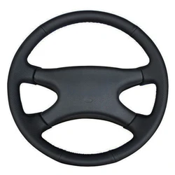 Car Steering Wheel Cover Hand-stitched Black Artificial Leather For Lada Niva 2006-2017 2107 1997-2012