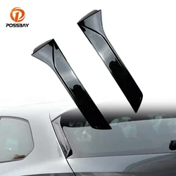 2Pcs Car Rear Window Side Wing Spoiler Glossy Black Exterior Parts for SEAT LEON 2013 2014 2015 2016 2017 2018 2019 2020 2021