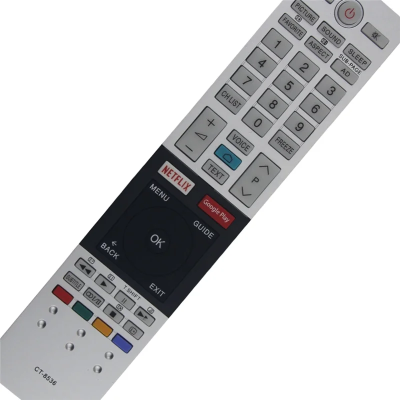 Replacement Remote Control CT-8536 for Toshiba TV with Netflix Google Play Key 49U7750 55U775075U7750 Without Voice