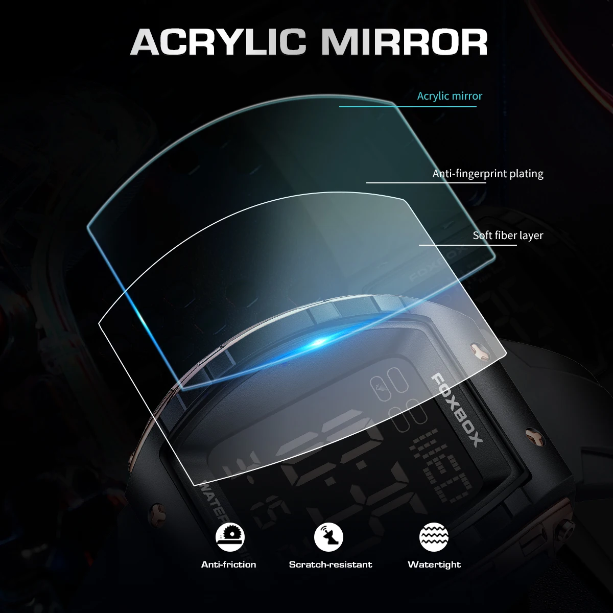 ساعات FOXBOX العسكرية العصرية للرجال العلامة التجارية الأصلية الفاخرة ساعة كرونوغراف رياضية مقاومة للماء كوارتز ساعة اليد Reloj Hombre