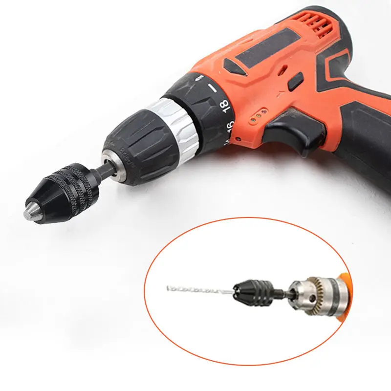 1Pcs Quick-change Chuck Hexagonal Handle Alloy Material Three-jaw Self-centering Twist Drill Electric Grinder Drill Chuck