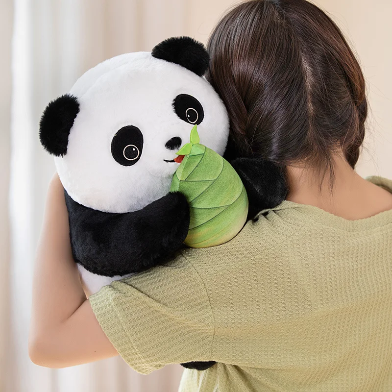 25/35/50cm carino rotondo grasso FuBao Panda peluche Kawaii farcito soffice Panda abbraccio peluche di bambù bambola cuscino morbido giocattoli per bambini regalo