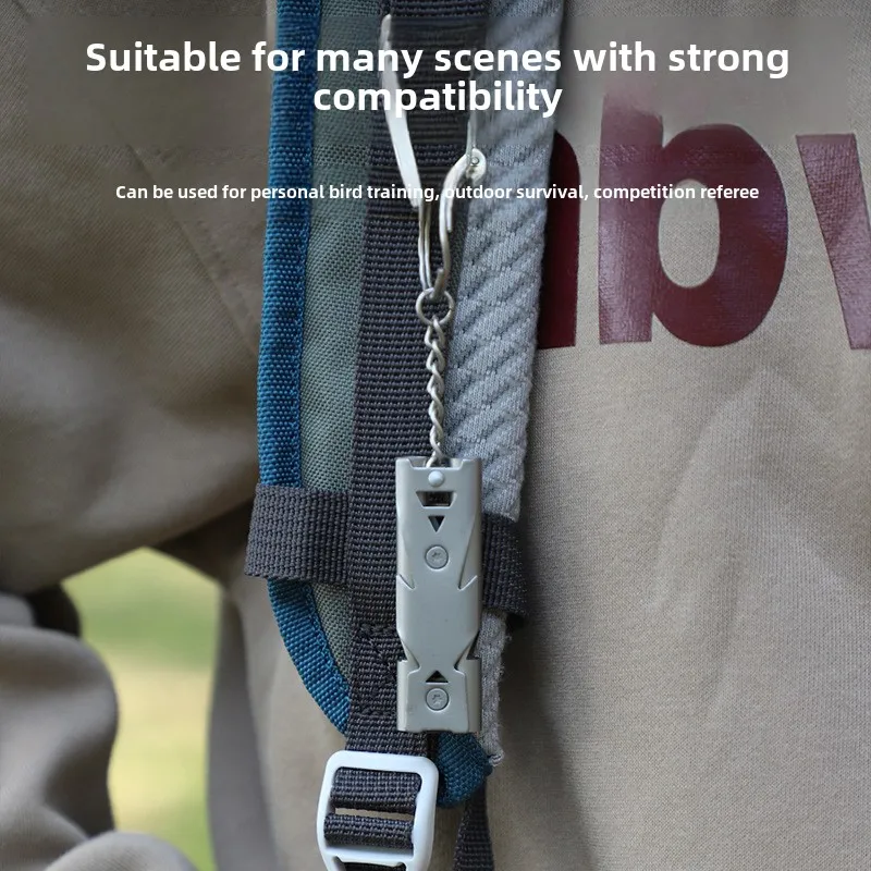 Notpfeife für den Außenbereich, Hochfrequenz-Erdbeben-Rettungspfeife, Muschelpfeife mit hoher Punktestand, explosive Doppelrohrpfeife