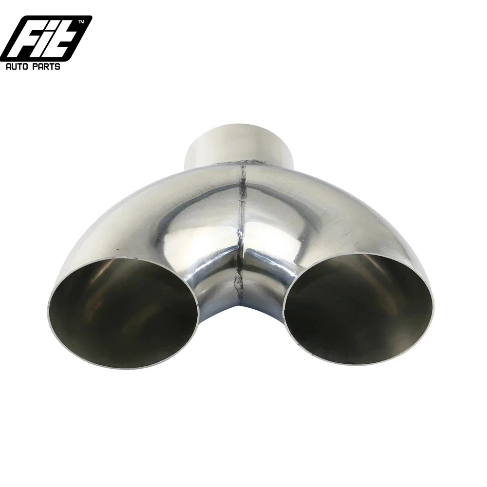 Aço inoxidável Universal Car Exhaust Pipe Adapter, Y-Pipe Connector, 2 \'\'to 2.5 \'\'Converter, Acessórios de carro