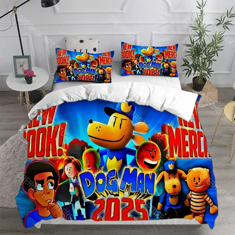 Exquisite 3D Print Dog Man Anime Bedding Sets Quilt Bed Cover Comforter Duvet Cover Pillow Case 2-3 Pieces Sets Teenagers Childr