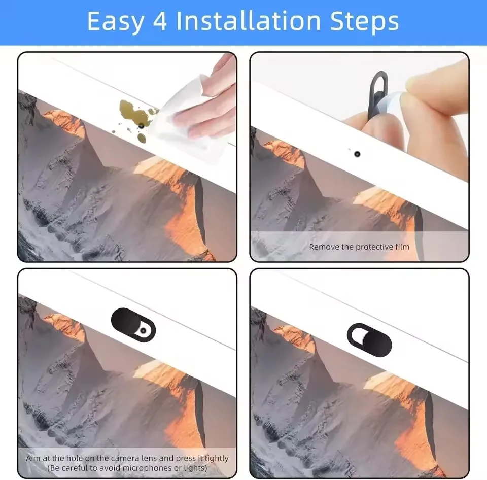 1-20PCS Universal Ultra Thin Laptop Camera Cover Slide Privacy Webcam Stickers for IPhone IPad Computer Camera Blocker Slider