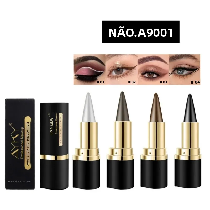 Delineador em gel fosco à prova d'água, secagem rápida, à prova de manchas, maquiagem profissional de longa duração