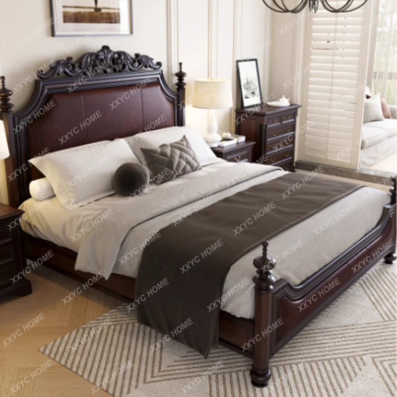 XX  Rustic Double Bed Frame Wood  180X200Cm Luxury Beds Bedroom Adults Modern Furniture Home