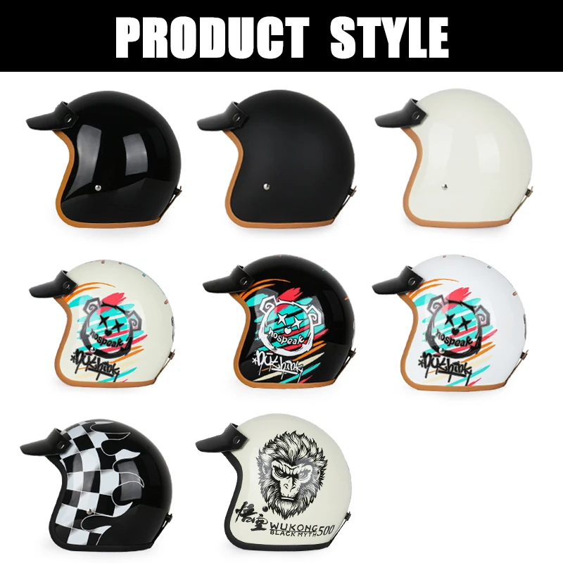 خوذة دراجة نارية 3/4 للجنسين خوذة لكامل الوجه للرجال والنساء معدات واقية لركوب الدراجات النارية #4