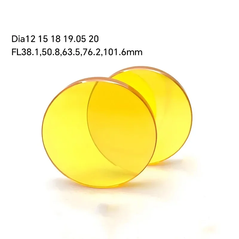 USA CVD ZnSe CO2 Laser Focus Lens 200W Dia 12/18/19.05/20mm FL38.1/50.8/63.5mm for Laser Engraving Cutting Machine